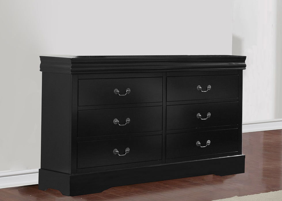 Louis Philippe Dresser/Mirror - Black