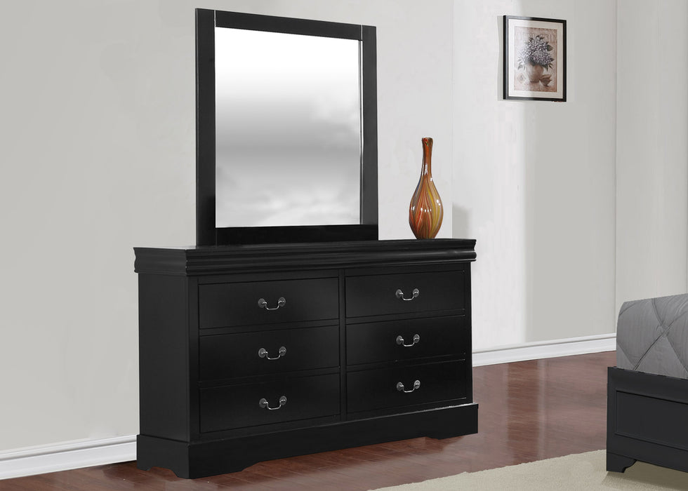 Louis Philippe Dresser/Mirror - Black